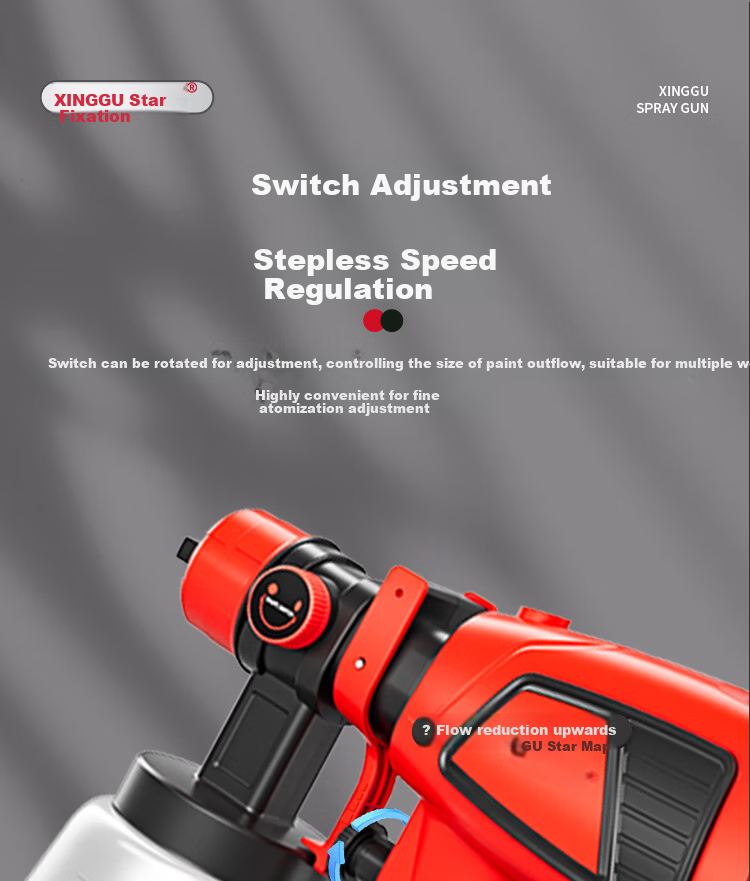 Xinggu Electric Paint Sprayer, Latex Paint Sprayer, Lithium Battery Paint Gun, Wall Painting Tool, Handheld Spray Bottle, High Atomization Single 13