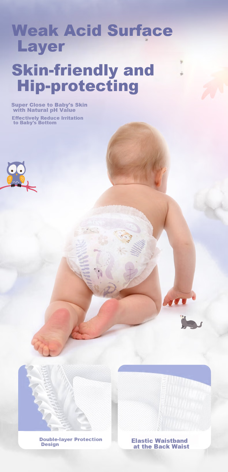 Aiweier Alvin [No Carbamide Ammonia Detected] Little Explorer Ultra-Soft Pull-Up Diapers, XXXXL Size, 34 Pieces, Dry And Absorbent 7