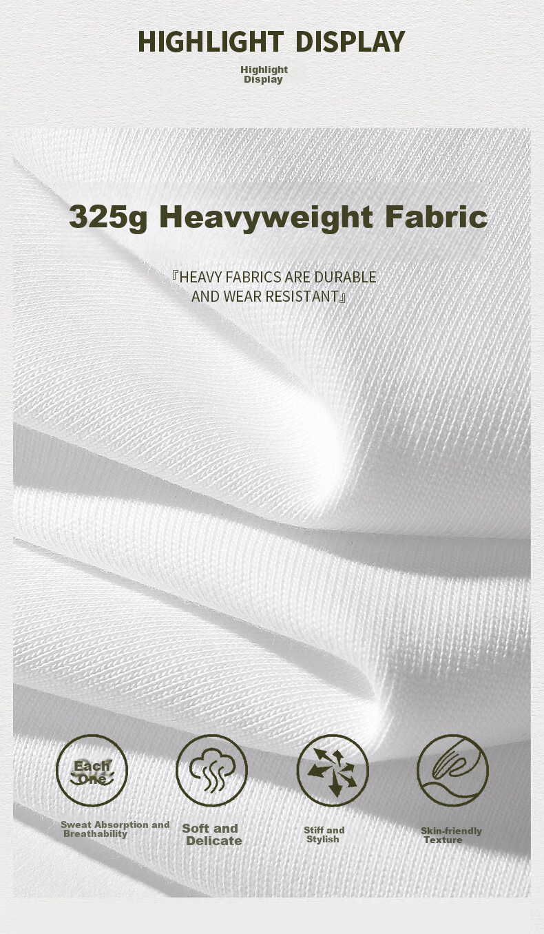 MINISO Youth Sweatshirt for Men, Heavyweight Round Neck Loose Pullover, Spring And Autumn Commuter Versatile Jacket, Light Beige, XL 3
