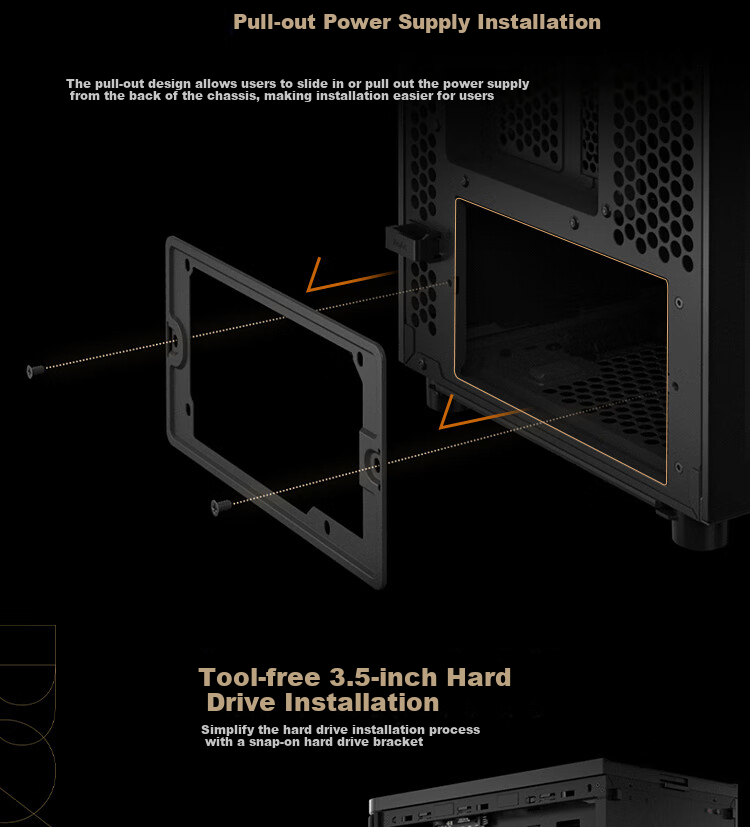 ASUS ProArt Chuangmeng 40 PA401 Woodcraft Edition Case, Powerful Cooling, Wooden Air Grille, Tool-Free Disassembly And Assembly, Power Button Lock, PWM One-Button Setup 12