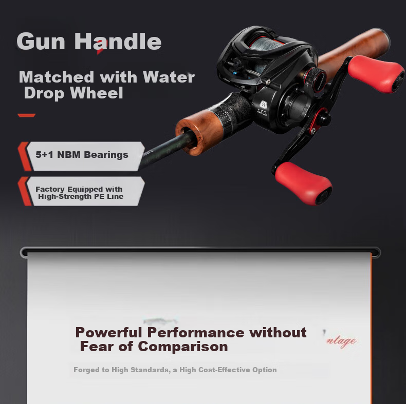 Weilianmeng 1.53m Jihu PRO Telescopic Lure Rod, Right-Hand Baitcasting Reel Set, Micro Lure Fishing Rod 16