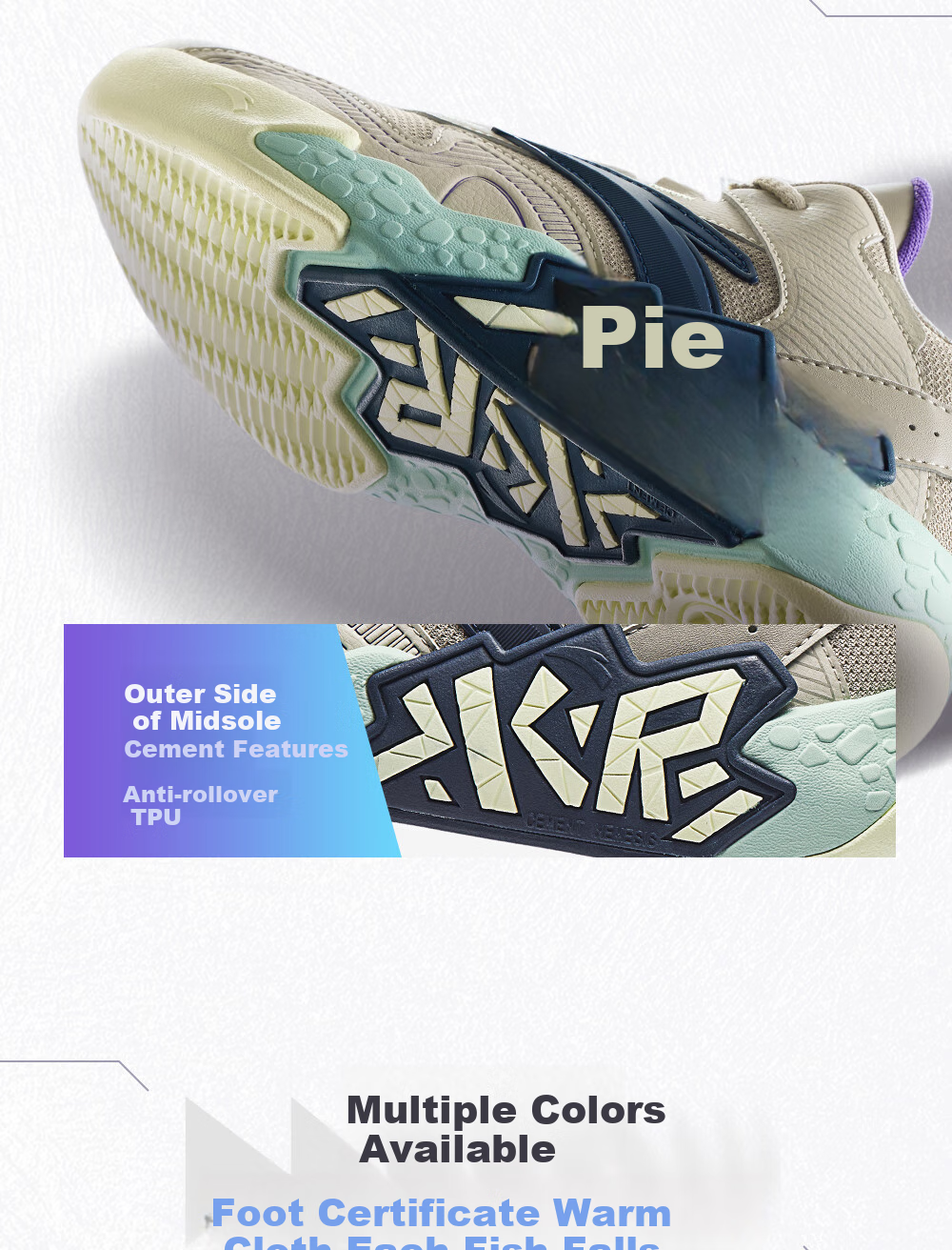 ANTA Children's Sports Shoes for Boys, Big Kids' Size 25, Autumn And Winter Professional Performance Durable Cement Basketball Shoes A12541103 35