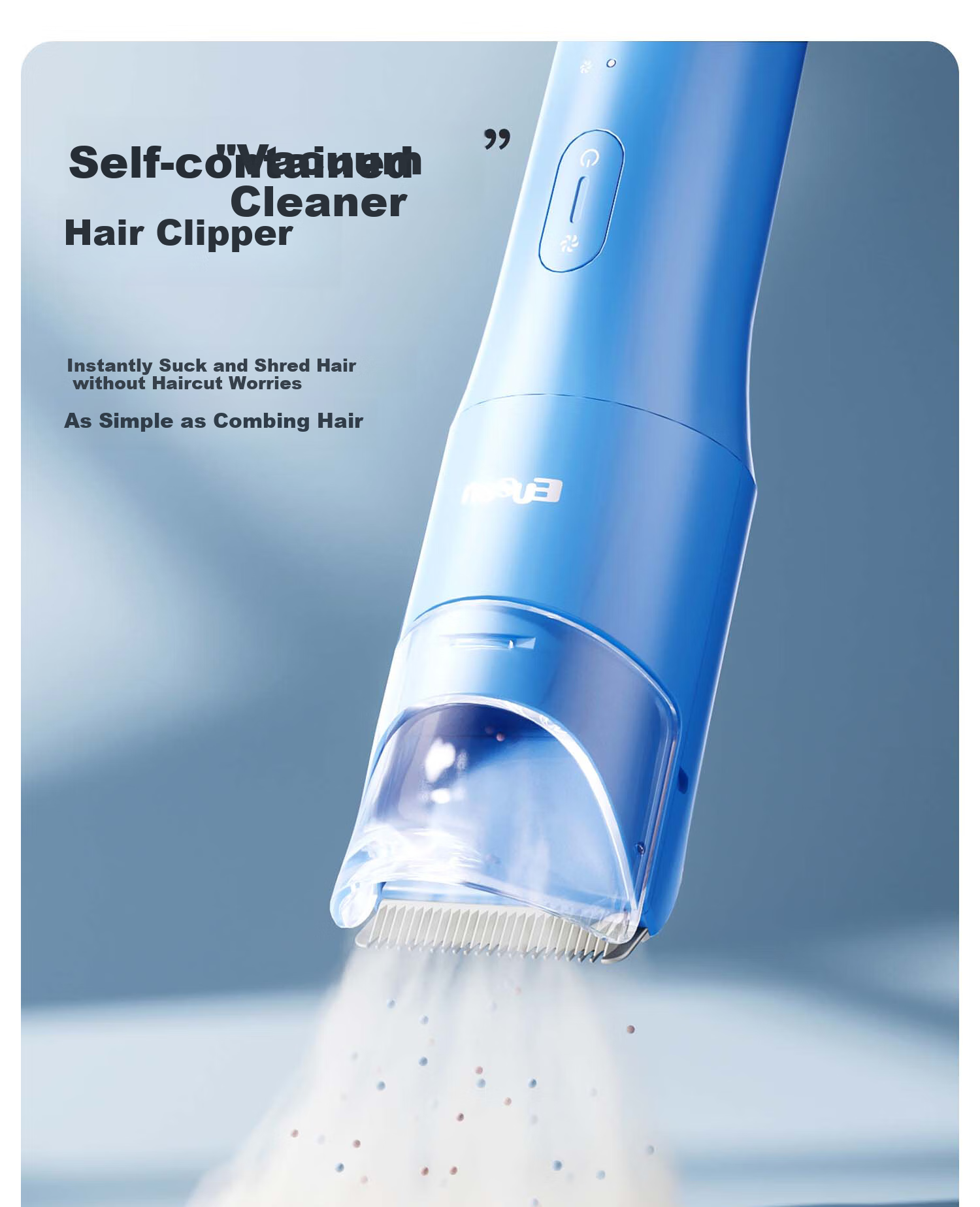 Enssu Baby Hair Clipper, Low Noise, Automatic Hair Suction, Children's Hair Trimmer, Infant Hair Cutter, Newborn Hair Scissors 11