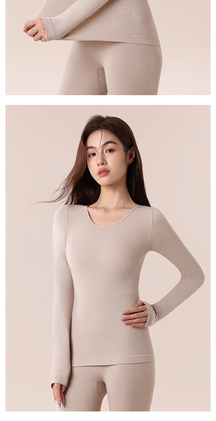 GUJIN Women's Cashmere Thermal Fleece-Lined High-Waist Seamless Shaping Butt-Lifting Slimming Thermal Leggings for Autumn and Winter 1