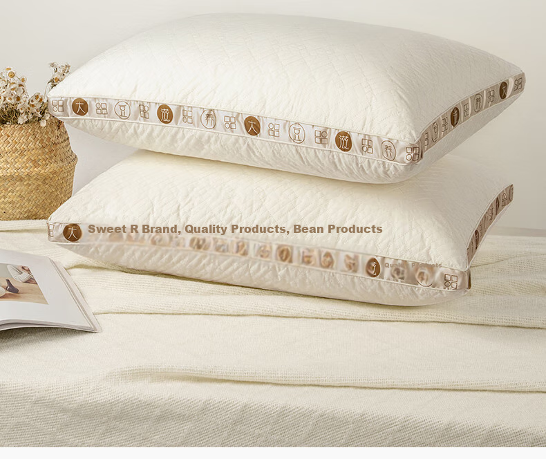Hengyuanxiang Pillow, Pure Cotton, Three-Dimensional Antibacterial, Hotel Neck Support Pillow Core, Deep Sleep, Adult, 45*70cm, One Pair 3