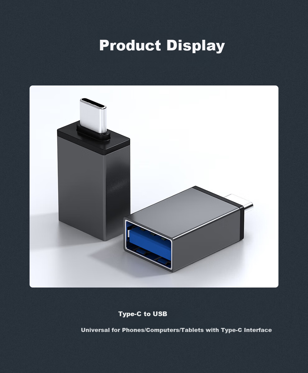 ZHENWEI Type-C Adapter, USB-C Male to USB Female 3.0, Android Phone OTG Data Cable, Phone Tablet to USB Drive Card Reader Keyboard Mouse Connector 3