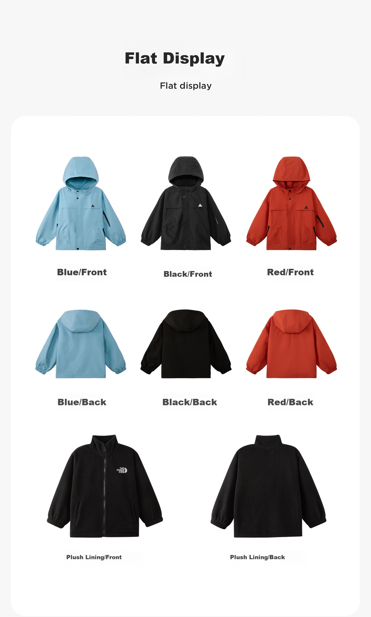 Zuo Xi Kids Children's Softshell Jacket 2025 New Autumn Boys Windproof Waterproof Coat Red 140 12