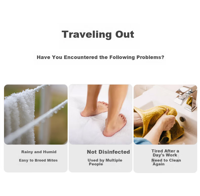 JOYTOUR Disposable Cotton Bath Towel Set, Portable Thick Large Cotton Towels for Business Trips And Hotels, 30*50+50*80 Cm 2