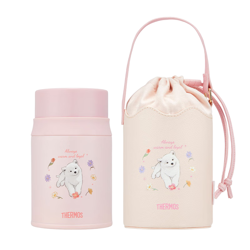 THERMOS Children's Food Jar, 316L Stainless Steel Wide-Mouth Insulated Container, Baby Food Storage Jar with Spoon, Student Lunch Box