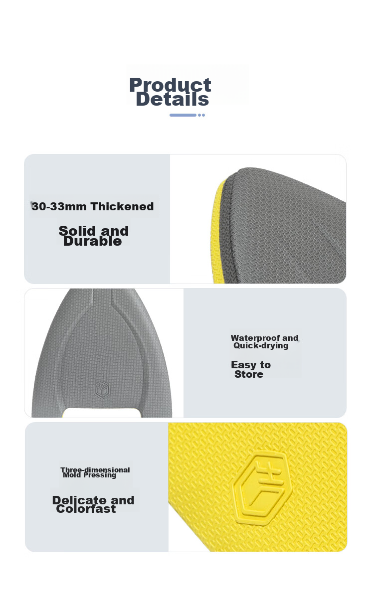 JD Original Swimming Float Board for Children And Adults, A-Shaped Buoyancy Board, Water Kickboard, Yellow-Gray 10