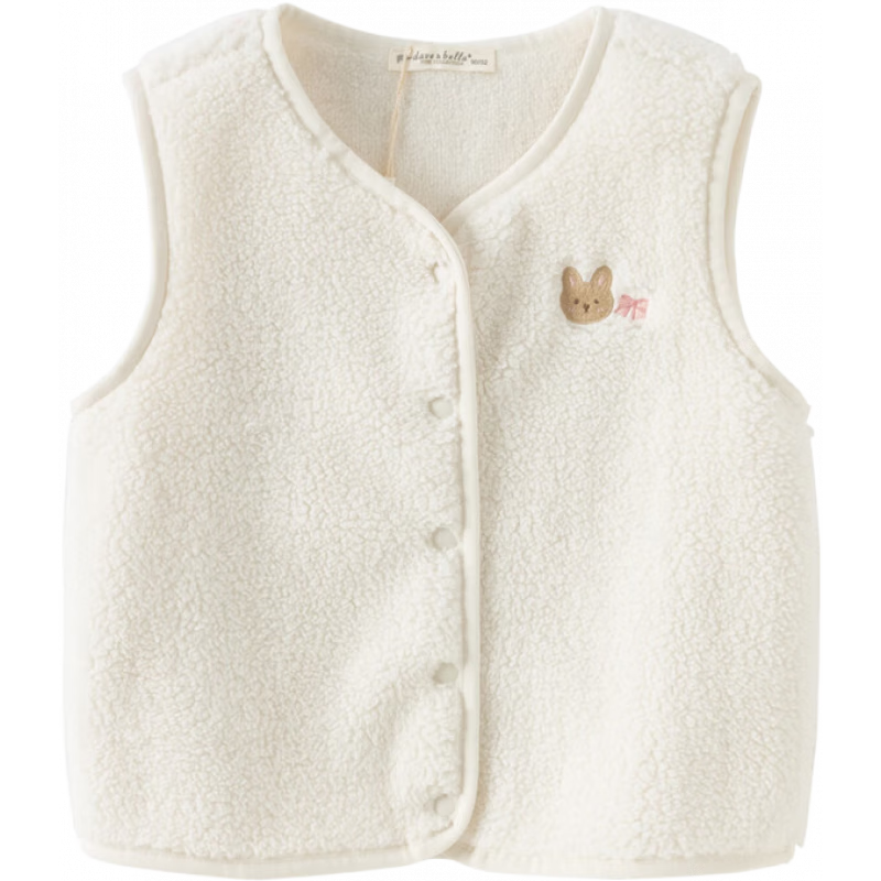 DAVE & BELLA Girls' Vest Autumn Children's Stylish Clothing Sleeveless Jacket Baby Fleece Vest