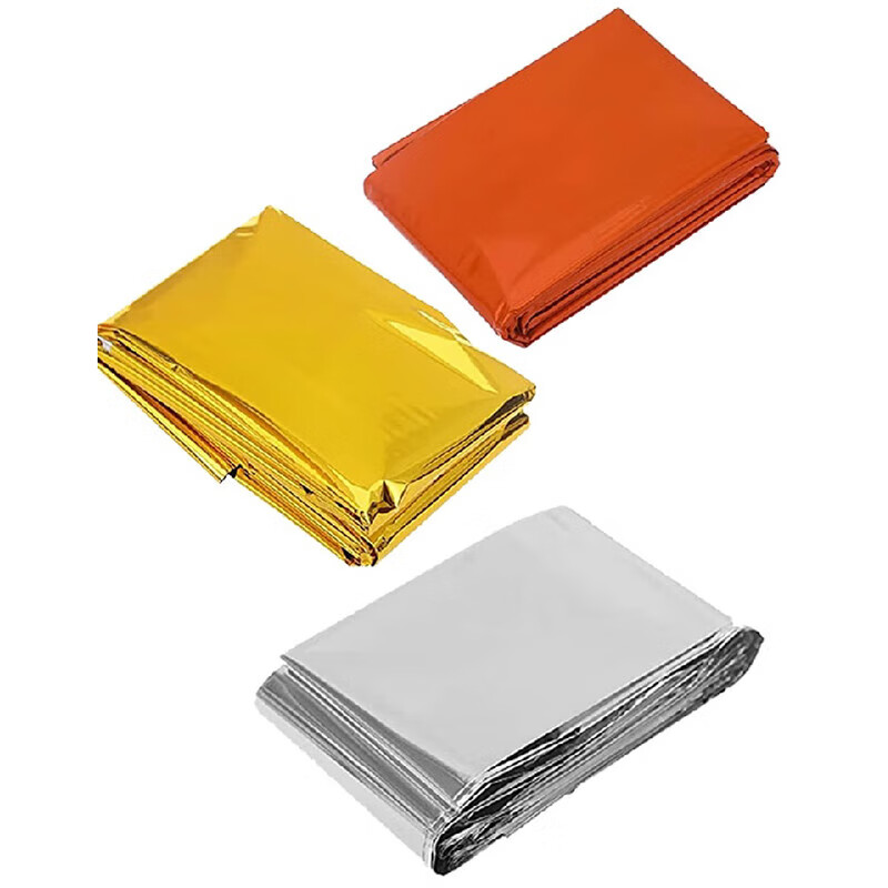 Haosikepu Emergency Thermal Blanket Reflective Survival Blanket Hypothermia Warmth Foil Blanket Double-Sided Silver 130x210cm