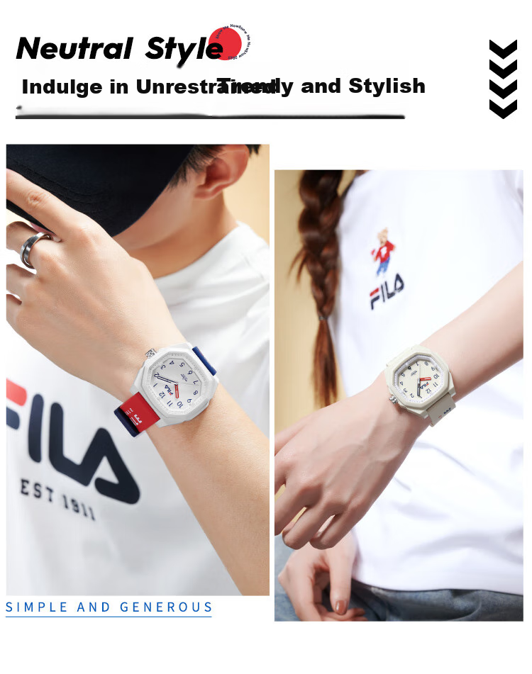 FILA Watch, Retro Dad Style, for Men And Women, Middle School And High School Students, Classic Color Wristwatch, 6694-003 4
