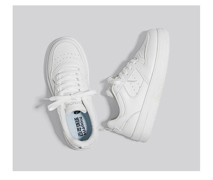 Global 2026 Early Spring Women's Sneakers Trending Ins Style White Simple Breathable Comfortable Fashion Pure White Casual Shoes 7