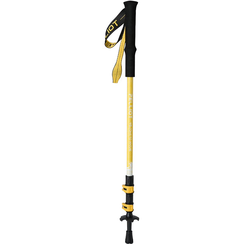 Pelliot [Wang Xingyue's Choice] Lightweight Carbon Fiber Telescopic Trekking Pole, Hiking Stick, Walking Cane 165036017 Yellow
