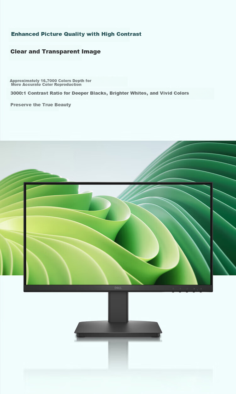 Dell E2425HM 23.8-inch 1080P IPS Monitor (VGA+HDMI+DP) 100Hz Low Blue Light Flicker-Free Commercial Office Computer Display 4