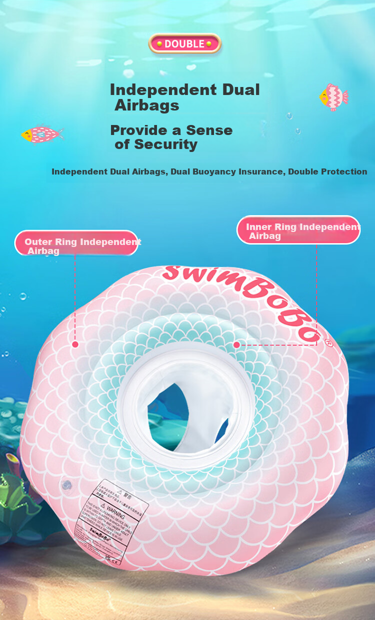 Swimbobo Baby Swimming Ring, Children's Seat Ring, Anti-Rollover Equipment, Infant Water Play Seat Ring, Inflatable Armpit Ring K8015 3