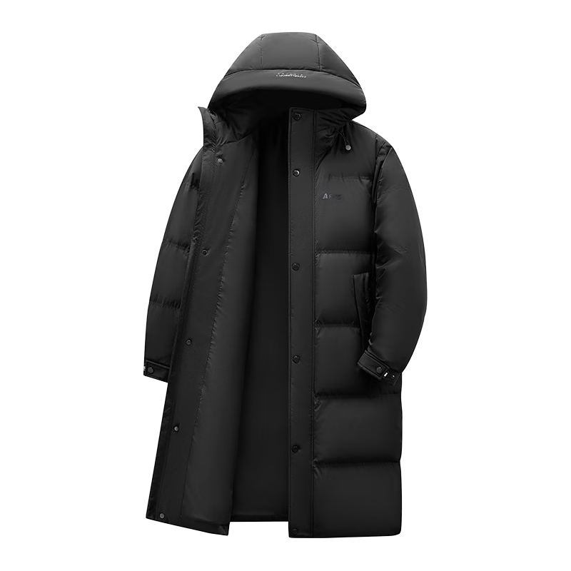 FIRS Long Goose Down New Year Winter Men's Double Warmth Three-Proof Hooded Windproof Thickened Long Down Jacket