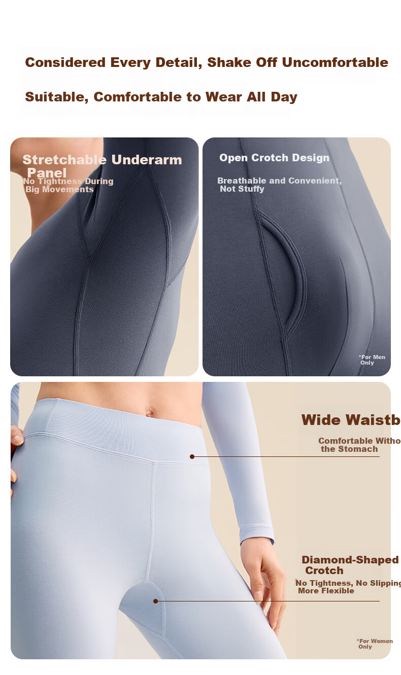 PurCotton Mall Edition Soft Cotton 4.0 Thermal Underwear 7A Antibacterial Anti-Static Lightweight Warm Autumn Top and Bottom for Men and Women 20