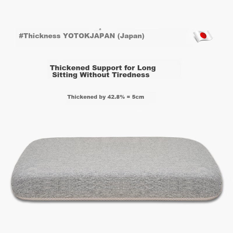 Youtengyouju YOTOK (Japan) Genuine Memory Foam Seat Cushion, Butt Pad, Chair Mat, Office Long-Sitting Floor Stool Seat Cushio