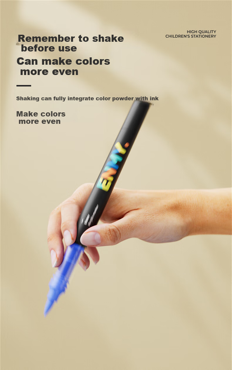 Enmi Enmy80 Colorful Mini Black Box Direct Liquid Acrylic Markers with Gift Bag, Soft Tip, Controllable Ink, Washable, Colored, for Primary School Students' Art Education, High Coverage Watercolor Pens, Birthday Gift 8