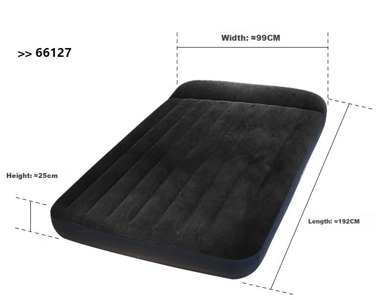 INTEX Built-In Electric Pump USB Port Automatic Inflation Double-Person Air Mattress for Car And Home Use, Foldable Inflatable Bed 66128 13