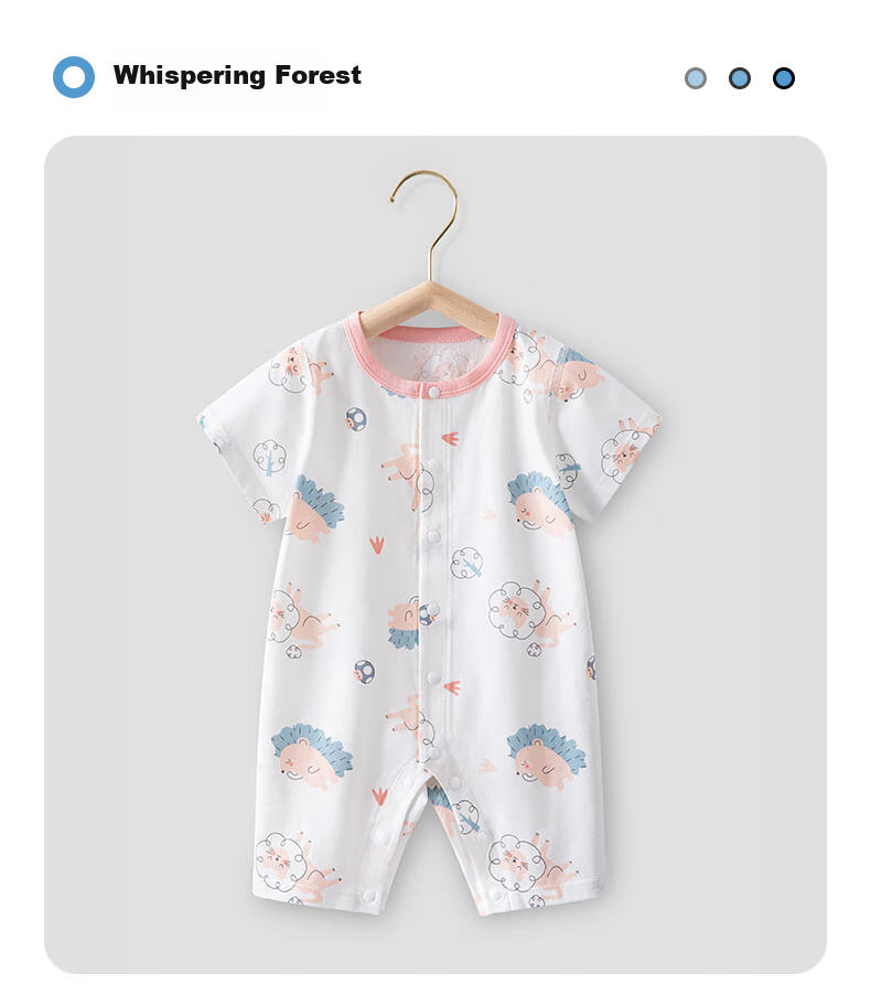 Beitaisi Baby Clothes, Summer Thin, for Boys And Girls, Cotton Onesie, Newborn Romper, Short-Sleeve Pajamas, Air Conditioning Wear 24