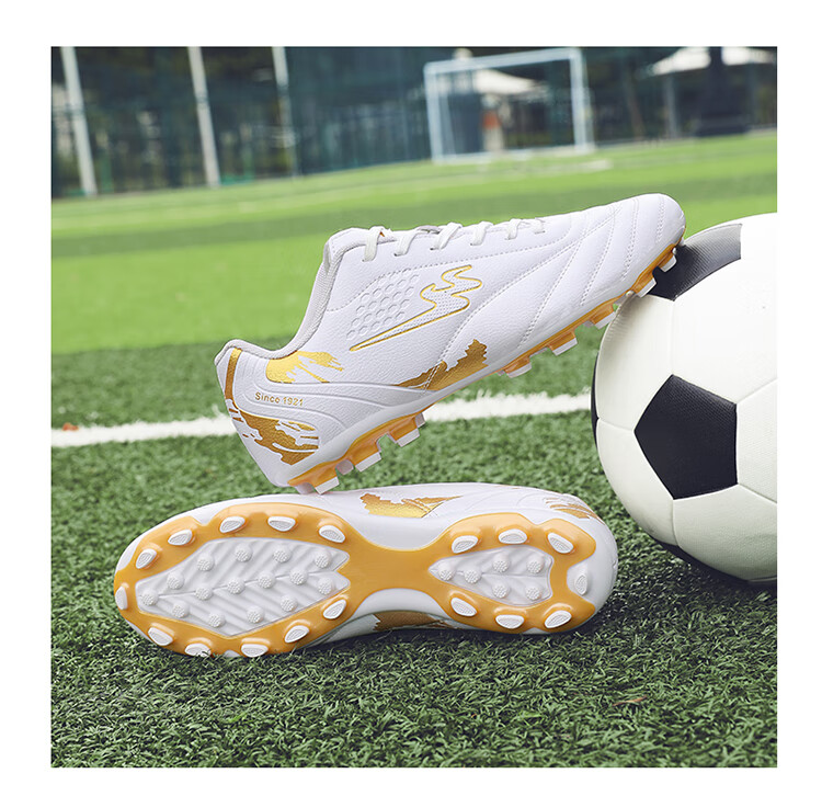Shuangxing Men's TF Soccer Shoes, Black, Size 35, Adult and Youth Professional Training and Competition Cleats for Children and Students 4