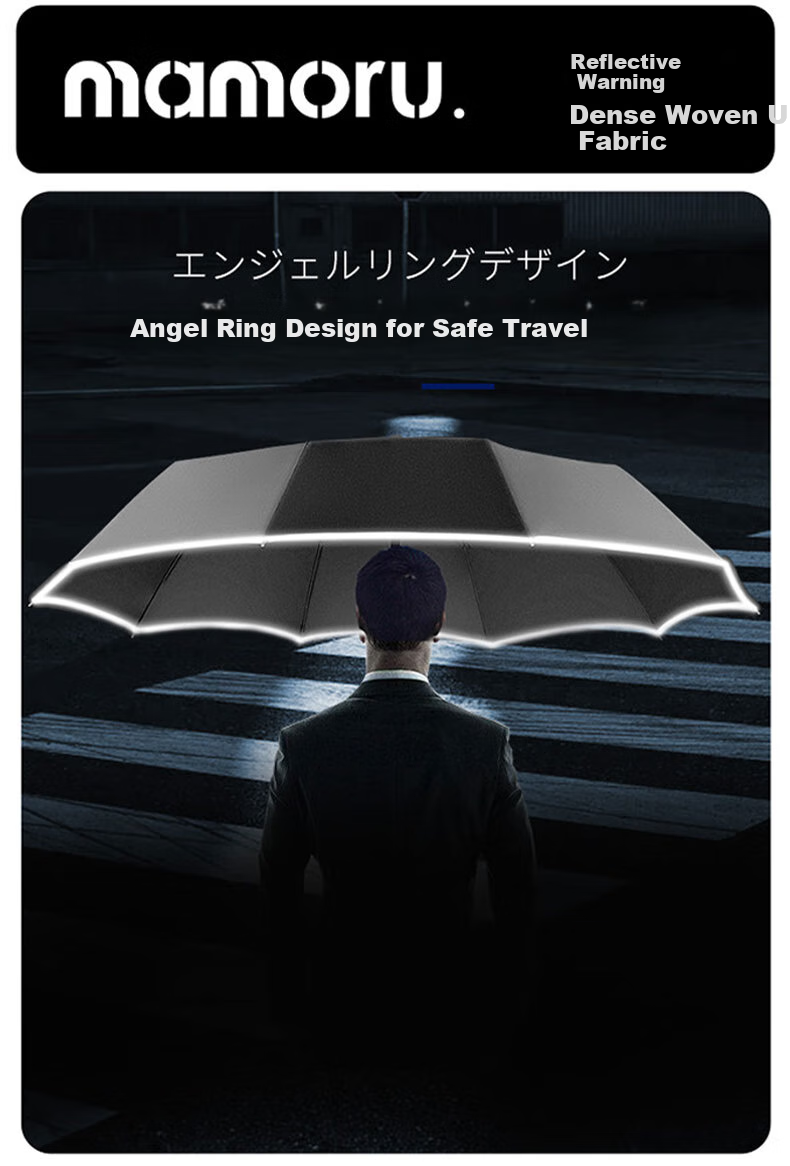 MAMORU Fully Automatic 10-Rib Reverse Umbrella, Upgraded Dual-Use for Sun And Rain Protection with UV Protection, Large Double-Person Portable Umbrella 7