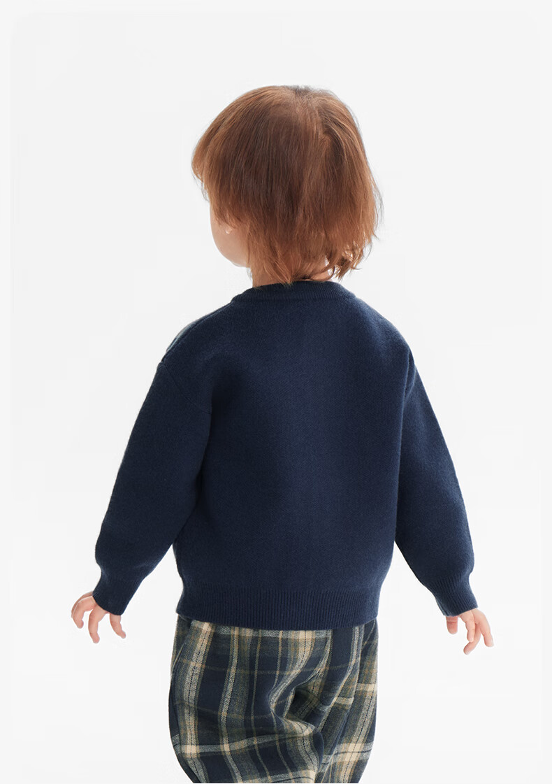 Ciciibear Boys' Thickened Anti-Static Pilling Sweater Cardigan Autumn Winter Striped Jacket for Babies and Girls 22