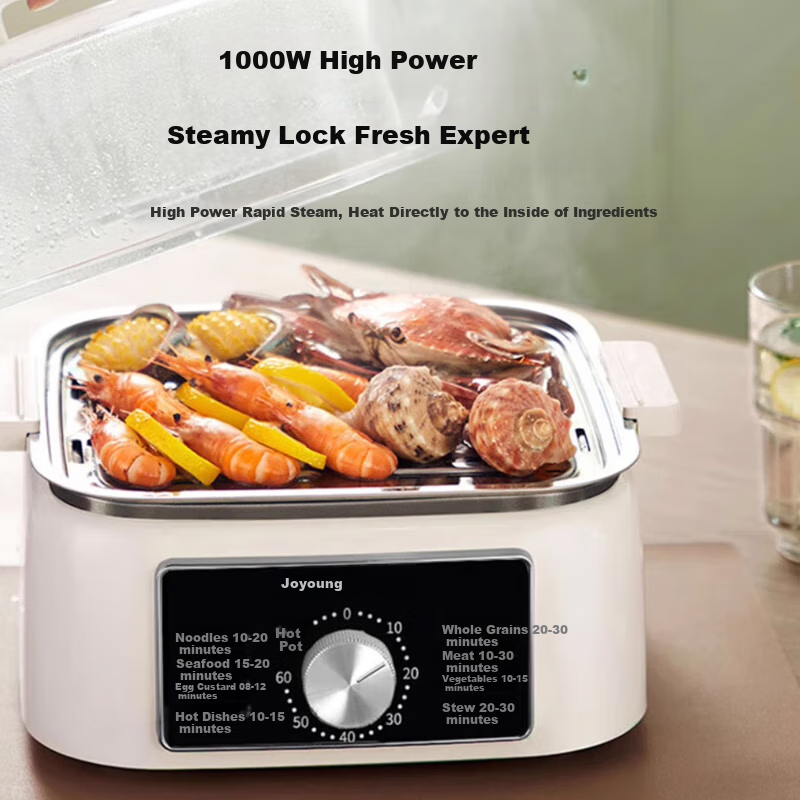 Joyoung Household 10L Double-Layer Multifunctional Electric Steamer Pot, Breakfast Pot, Electric Cooking Pot, Steamed Bun Pot DZ100HG-GZ605