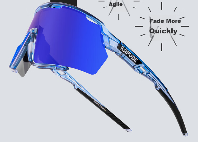 KAPVOE Full-Frame Photochromic Cycling Glasses, Day And Night Use Protective Goggles, Windproof Glasses for Road Bikes, Professional Mountain Bike Glasses for Nearsighted Users 4