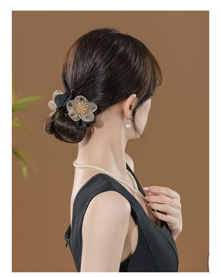 CHIMERA Floral Hair Claw High-End Hair Clip Lazy Bun Hairpin Women Hair Accessories Birthday Gift 4