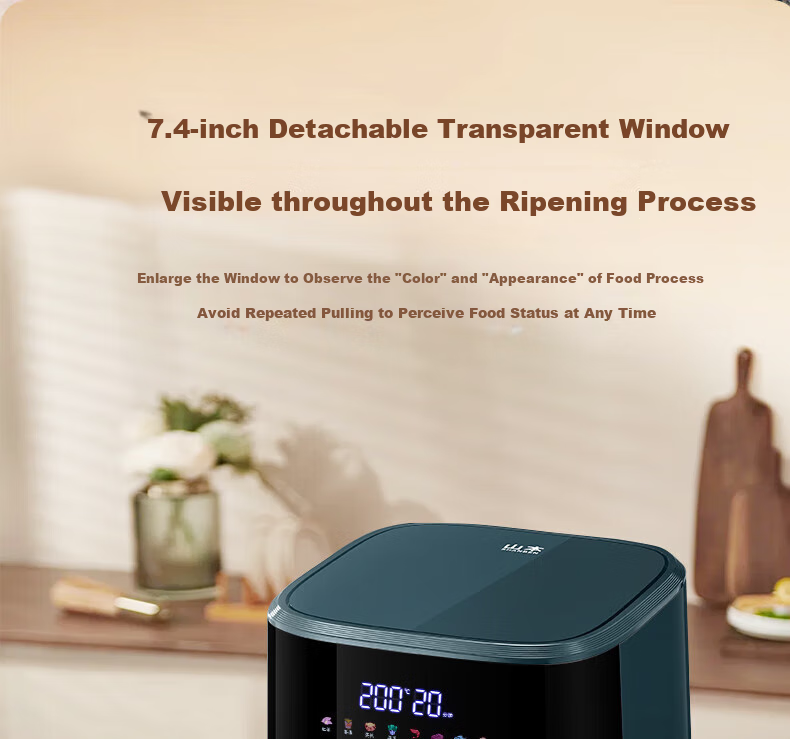 SHANBEN Air Fryer, 5L Capacity, Fully Automatic, Large Capacity, Visible Metal Inner Chamber, Steam Tender Frying And Baking All-In Machine, Quiet Operation, Oil-Free Cooking, S-AK8045VS 9