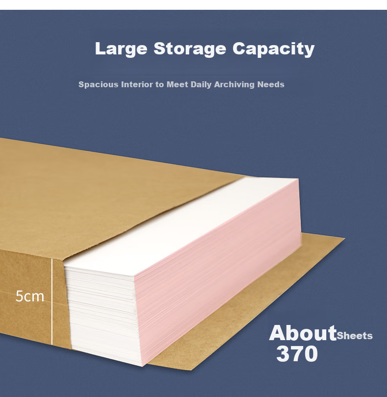 SIMAA 25 Bid-Specific A4 Imported Wood Pulp 180g File Folders Document Folders Data Folders, Side Width 5cm, 6835 5