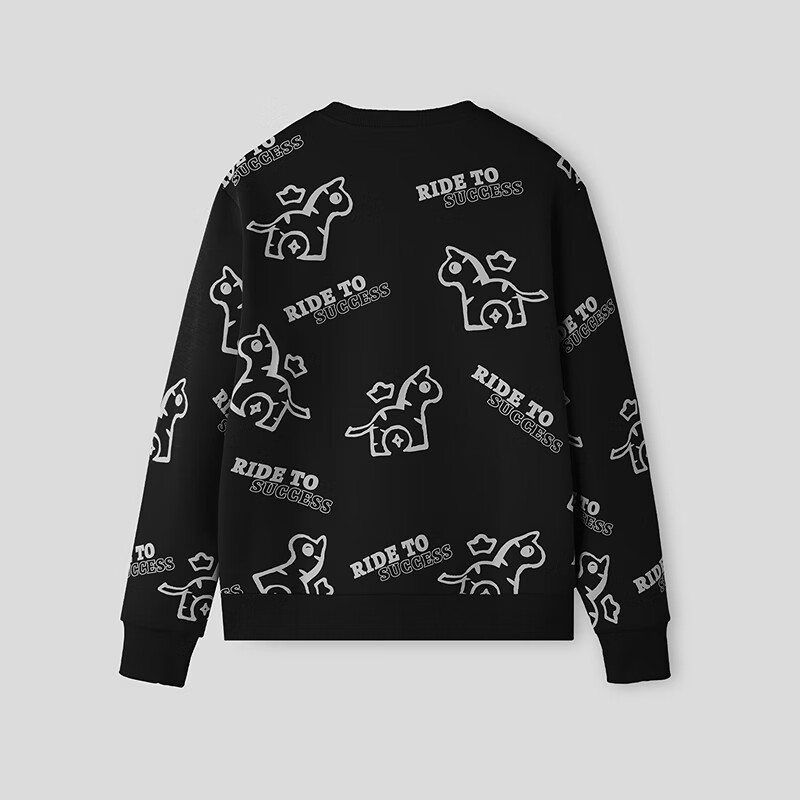 HLAHLA Men's Spring Hoodie 26 Zeng Shunxi Same Style Year of the Horse New Year Series Long Sleeve HNZWW1F025A