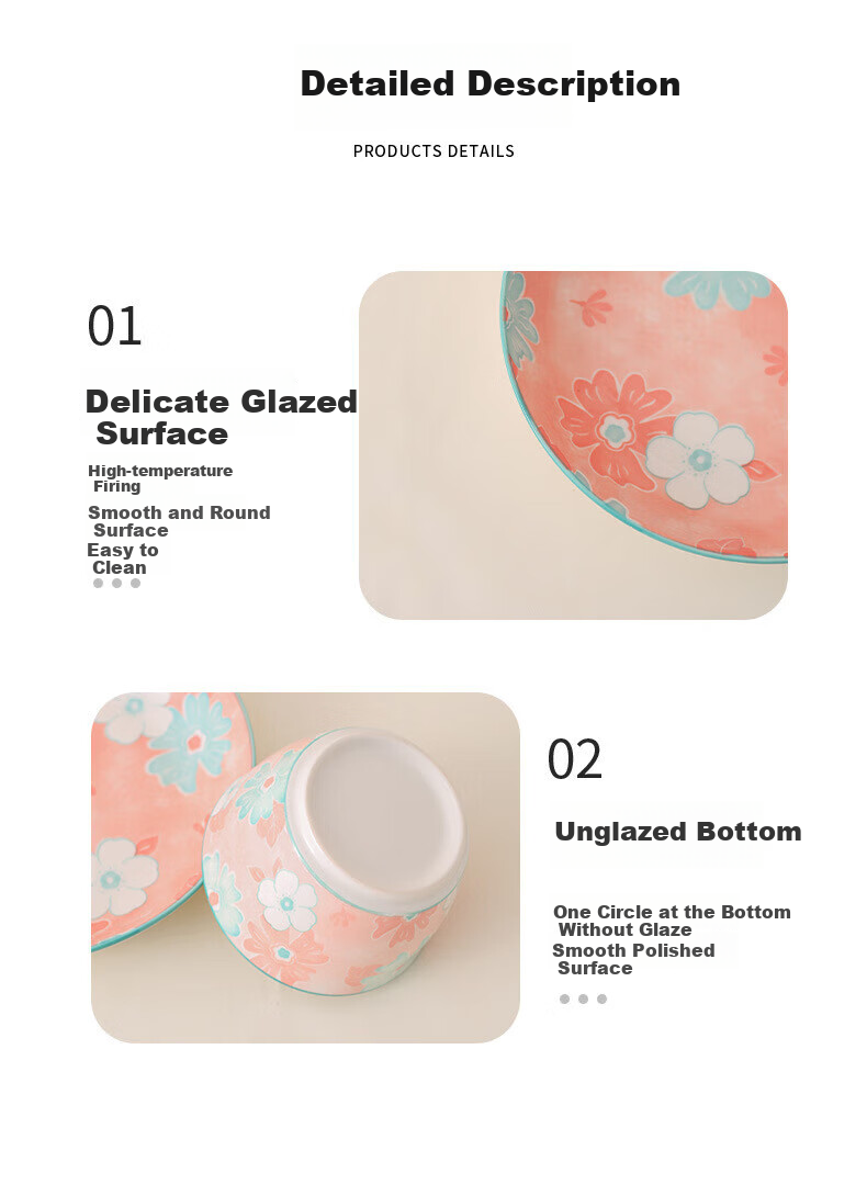 Canjiangjun Ceramic Tableware Set, 9-Piece Underglaze Gift Box Set, Bowls And Plates for Home Use, National Trend Dinnerware 8