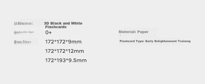 Babycare Black And White + Color Visual Tracking Training Cards, Newborn Enlightenment Early Education Cards, Educational Toys, Follow-The Cards Level 1-4 1