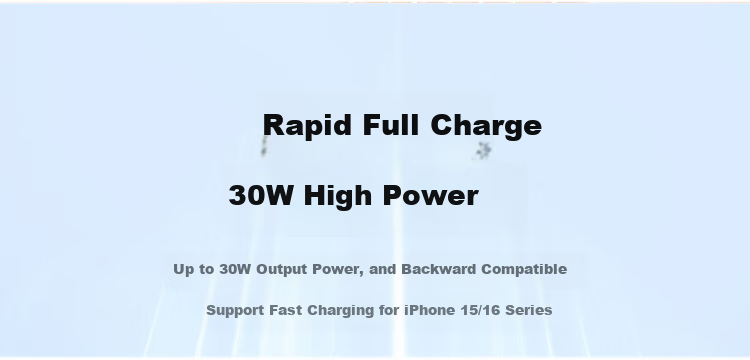 UGREEN 30W Charger, GaN Power Adapter, Compatible with Apple IPhone 18 Pro Max/17 Duo/16 DJI PD20/27W, Mobile Phones And IPads, Type-C Fast Charging Plug 2