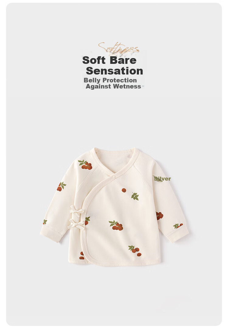 Babylove Newborn Half-Back Shirt Spring And Autumn Pure Cotton Top 0-6 Months Newborn Baby Monk Robe Infant Clothing 1