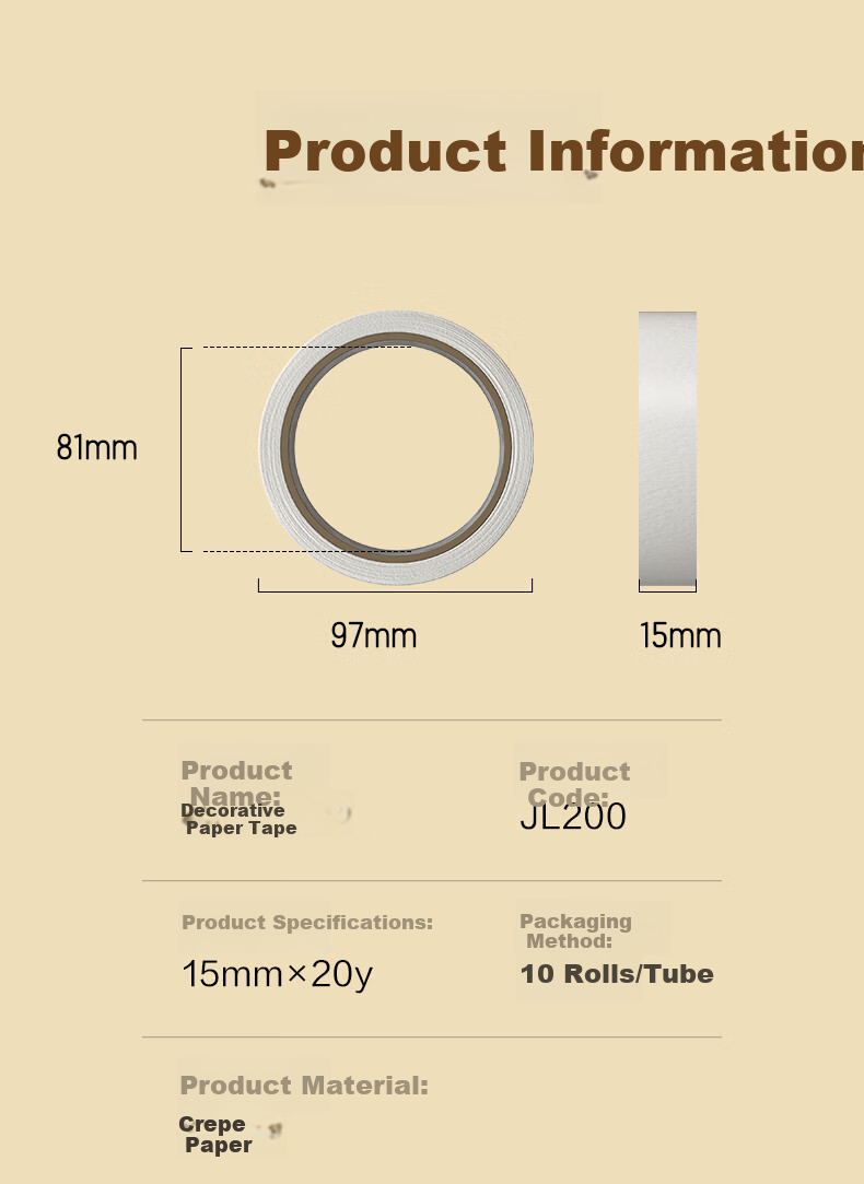 Deli Masking Tape 36mm*20y*145μm for Art And Craft Color Separation, Renovation Masking, Painting Protection, Seamless Sticker, Study Supplies, 1 Roll, 30672 11