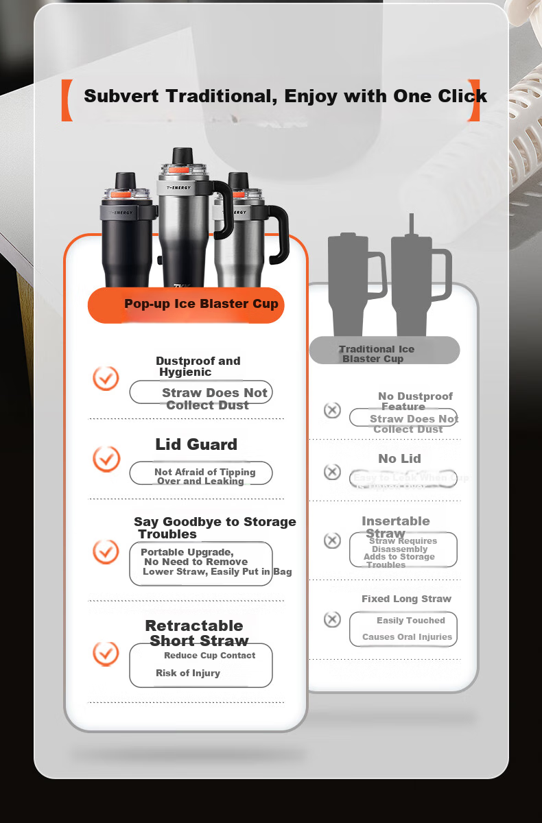 TKK Large Capacity Insulated Mug for Men, Summer Car-Friendly Cold-Keeping Ice Cup with Ceramic Inner Liner, Water Bottle, Giant Tea Cup 4