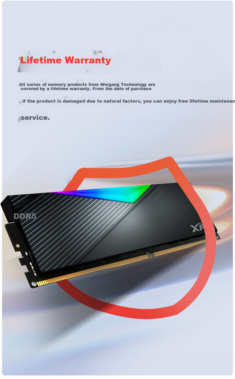 ADATA 32GB (16GB X 2) Kit, DDR5 6000 Desktop Memory Module, Hynix A-Die Chips, XPG Longyao D500G (Black), CL26 3