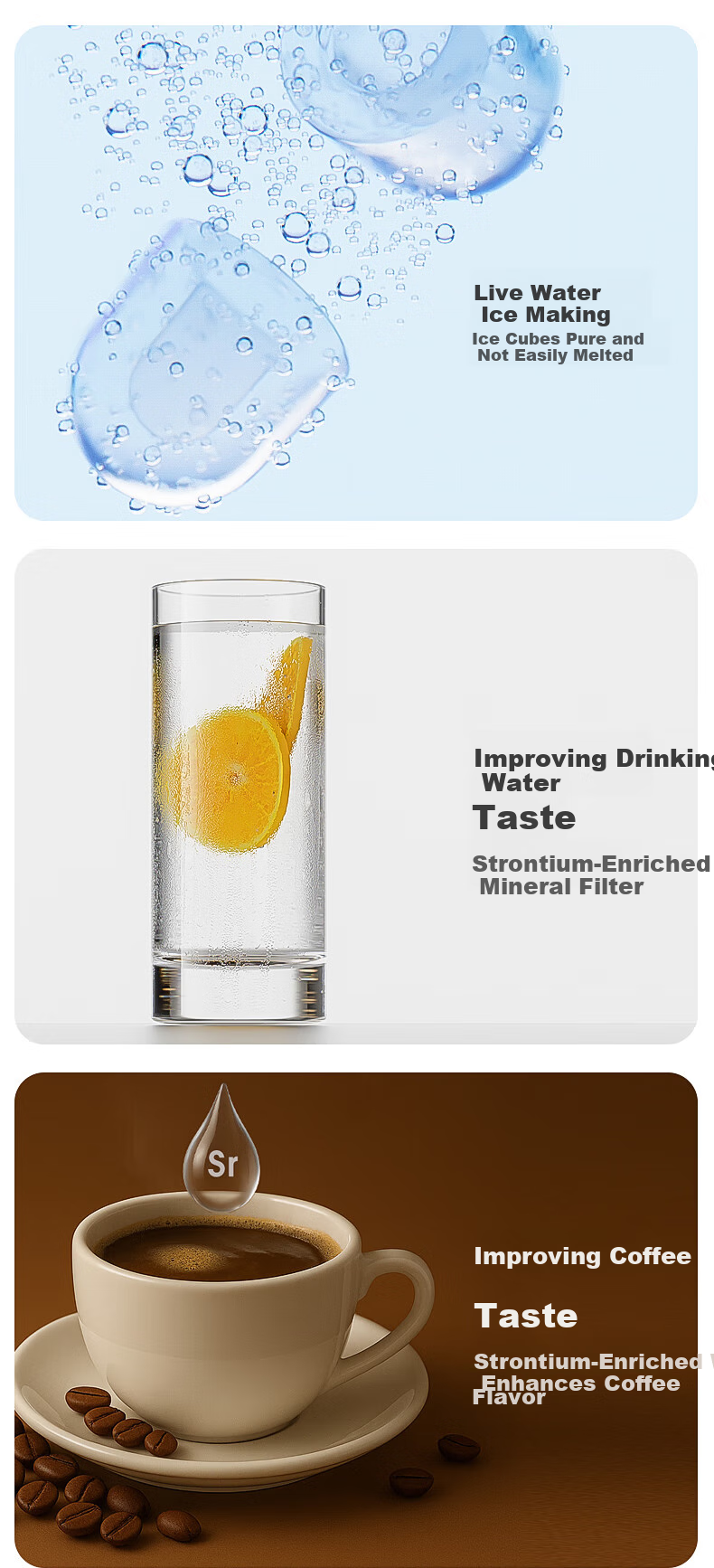 Zhuolang Ice Maker And Water Dispenser Combo, Coffee Machine with Ice Making Function, Countertop Instant Hot Water Dispenser for Home Use, Milk Frother, Direct Drinking Ice Maker, Cold And Hot All-In Ice Cube Machine, Americano Coffee Machine IH6 10