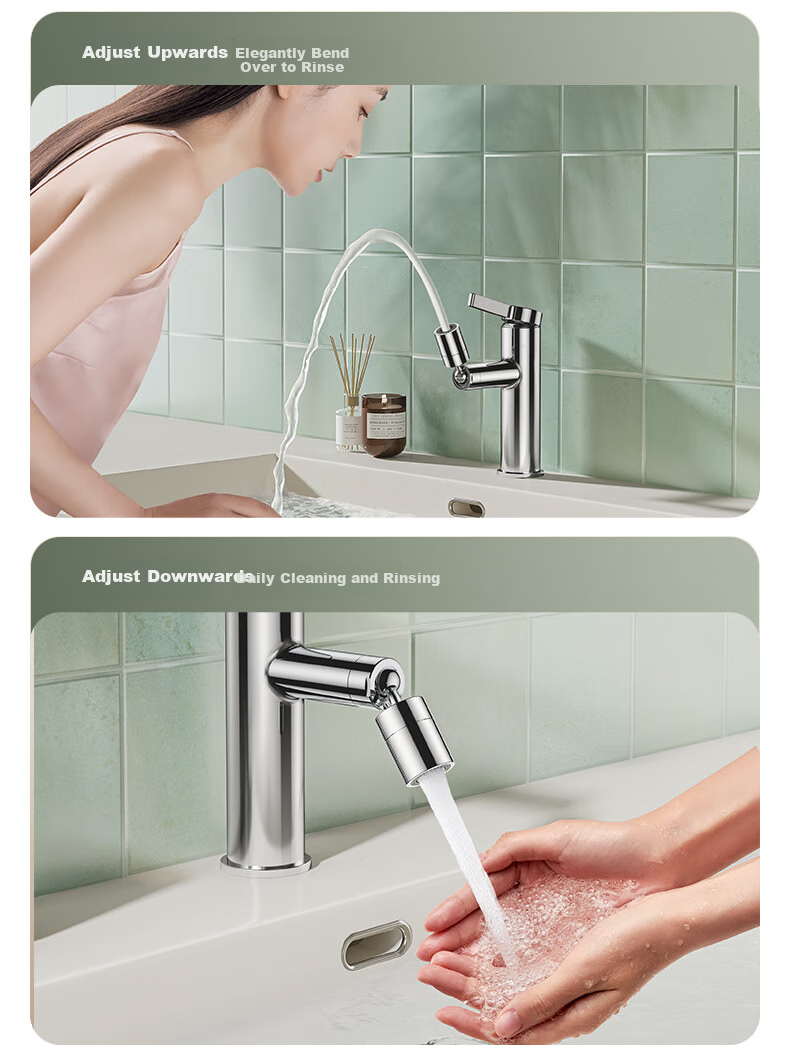 JOMOO Universal Water Outlet Basin Faucet, Bathroom Hot And Cold Dual Control Faucet, 32393-506/1B 11