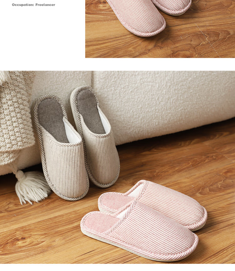 FOOTOPPO Slippers for Men And Women, Non-Slip Comfortable Cloth Slippers, Home Shoes for Couples, Large Size Men's Slippers 15