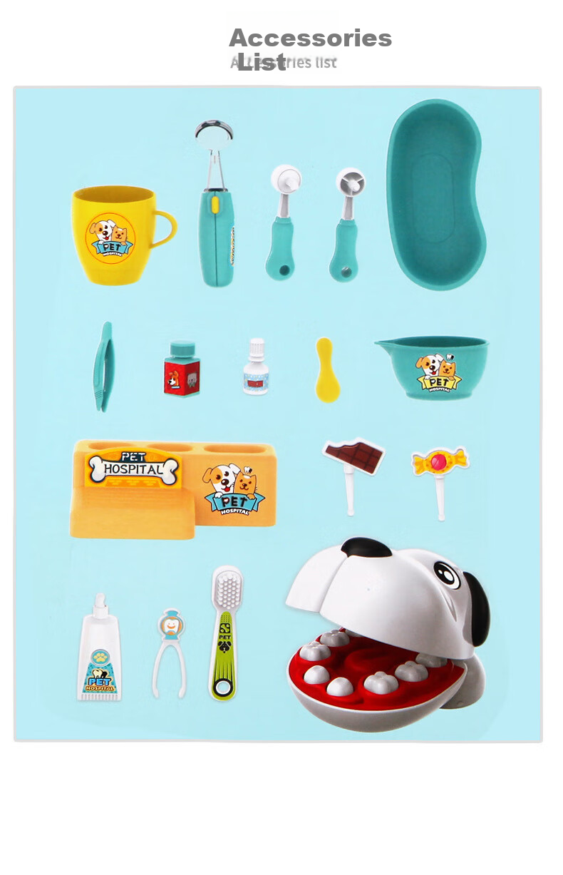 Maggic Seed Children's Pretend Play Doctor And Dentist Toy, Veterinary Clinic Care, Pet-Themed New Year Gift, Beginner Rabbit Toy 10