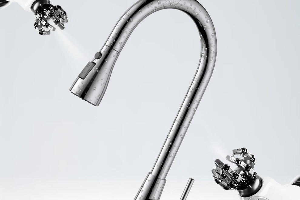 ARROW HY Kitchen Hot and Cold Water Faucet Splash-Proof Rotatable Brass Pull-Out Faucet AE45303CP 26