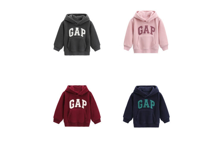 GAP Kids Unisex Autumn Logo Fleece Hoodie 804638 4
