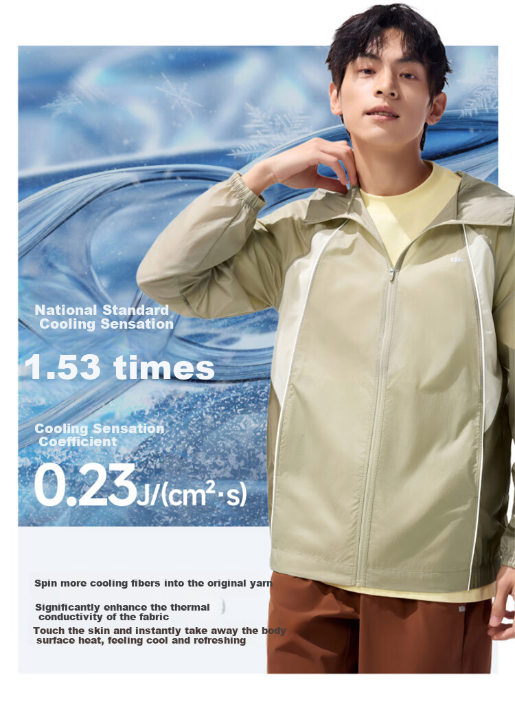 Beneunder Sun Protection Jacket for Men, Lightweight UV-Resistant Water-Repellent Outdoor Fishing Coat TS007 Moonlight Blue L 11